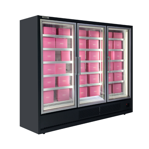 <-18℃ freezer with 3 Glass Door