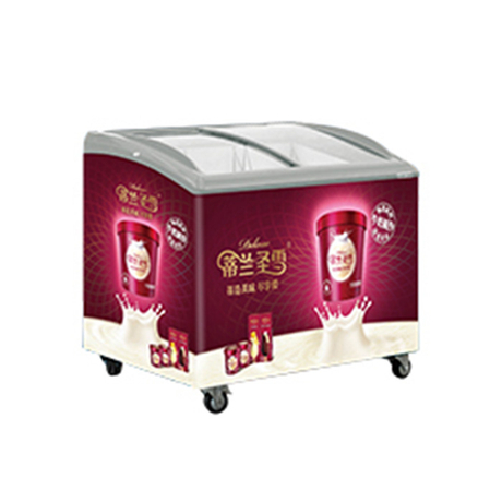 Convenience Store Display Island Freezer with Wheels