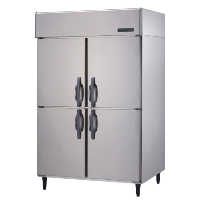 -6~12℃ Air Cooling 4 Solid Doors Upright Reach-in Refrigerator Commercial Refrigerator