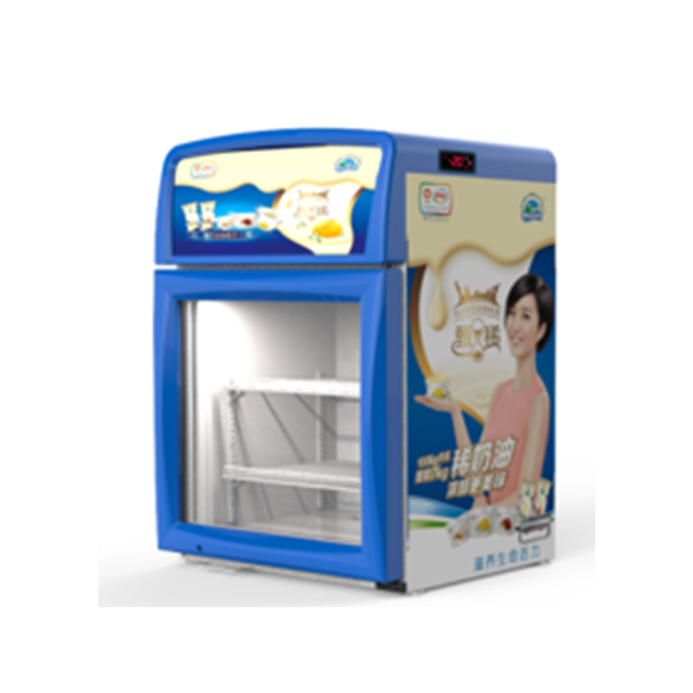 Mini Counter Top Glass Door Display Freezer For Ice Cream Display