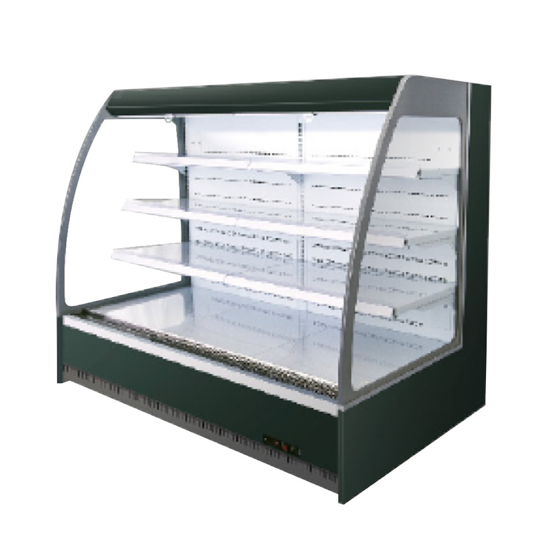 2~7 Degree Plug-in Low Height Upright Open Chiller For Supermarket