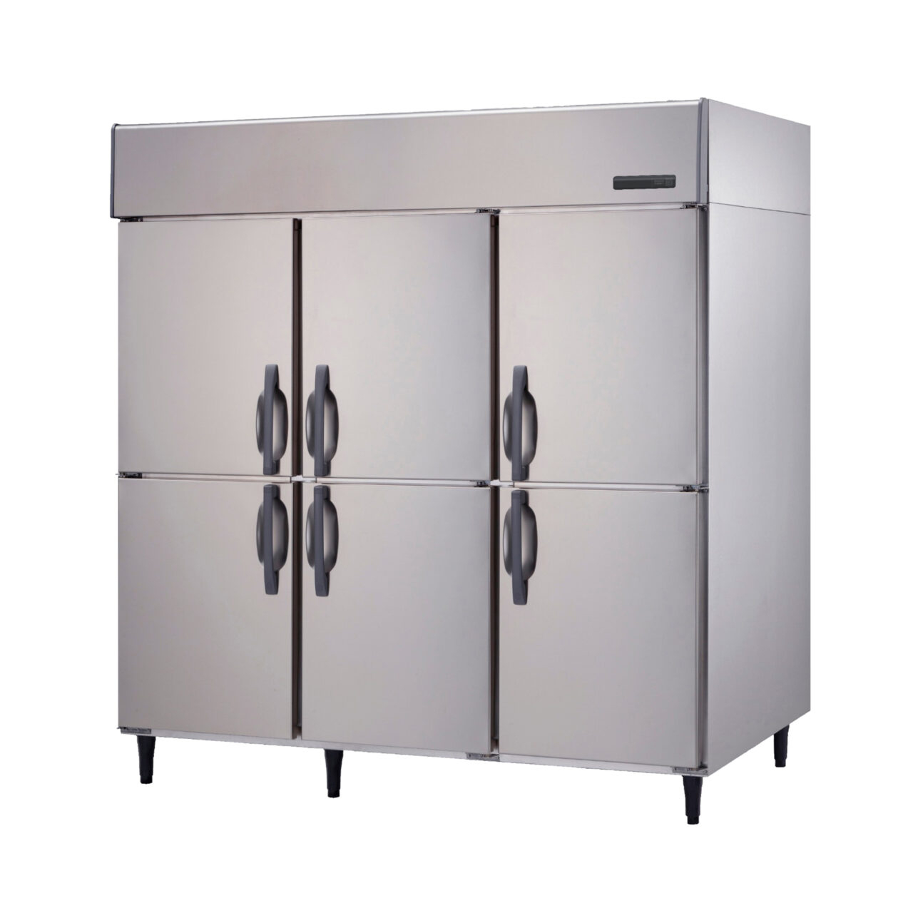 -6~12℃ Air Cooling 6 Solid Doors Upright Reach-in Refrigerator Commercial Refrigerator